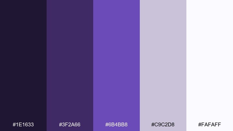 studio violet neutral blue and violet combination with hex codes