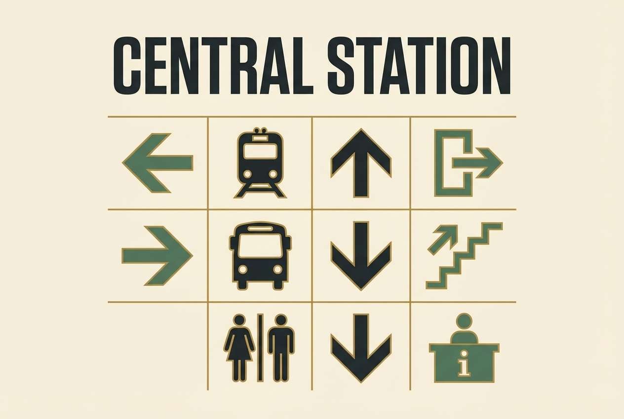 sage wayfinding signage mockup