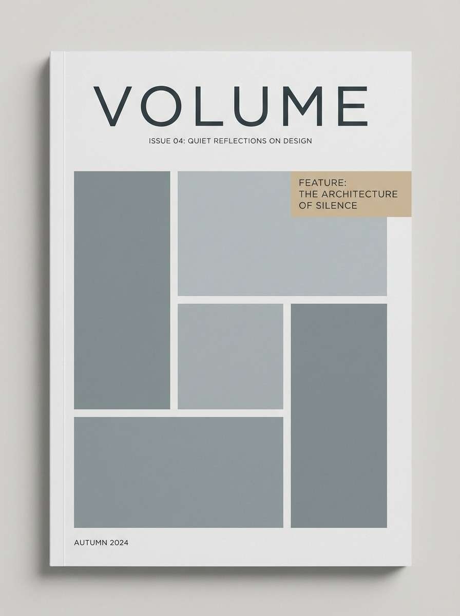 moody editorial cover layout