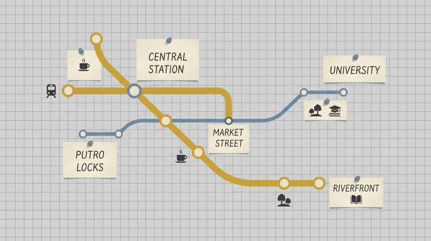 mustard metro map infographic