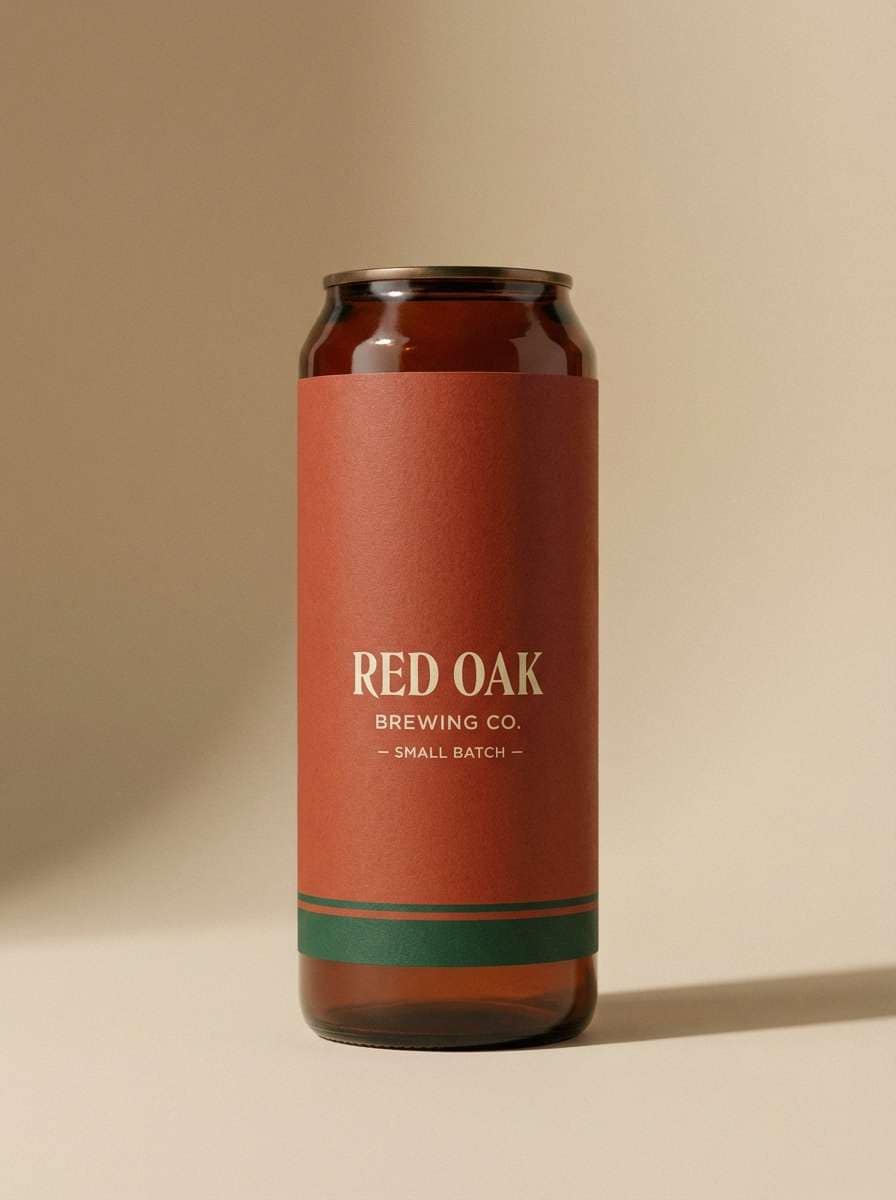 brick toned bottle label