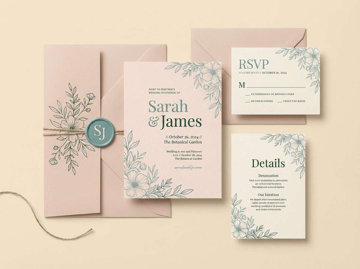 wedding invitation set design
