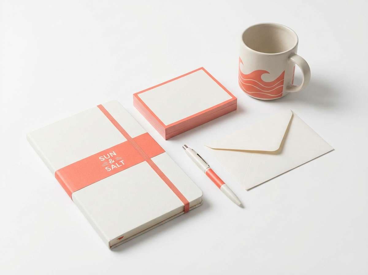 summer brand stationery set