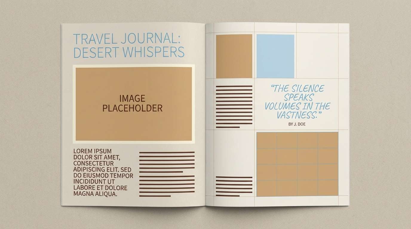 summer lookbook spread layout