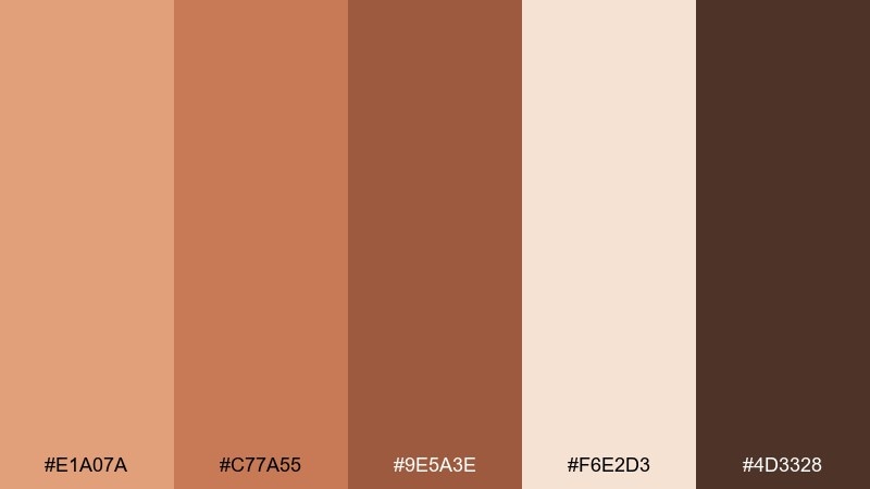 sunbaked adobe earth color palette with hex codes
