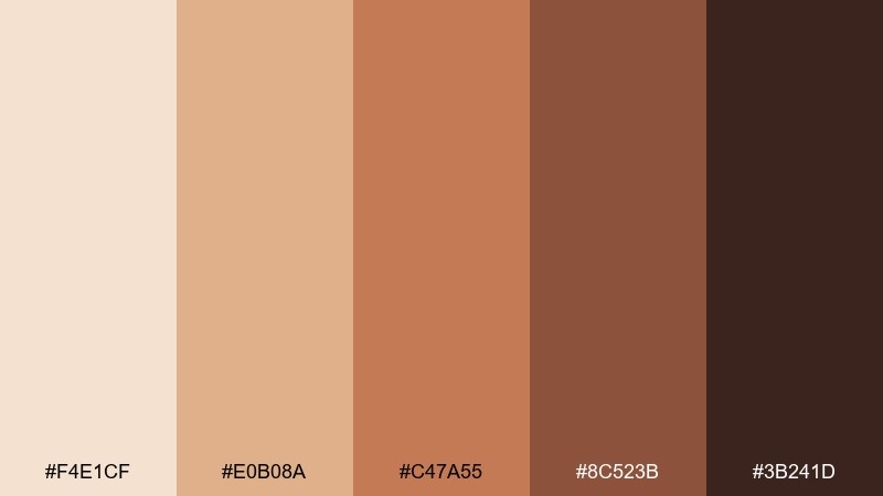 sunbaked adobe earthy color palette with hex codes