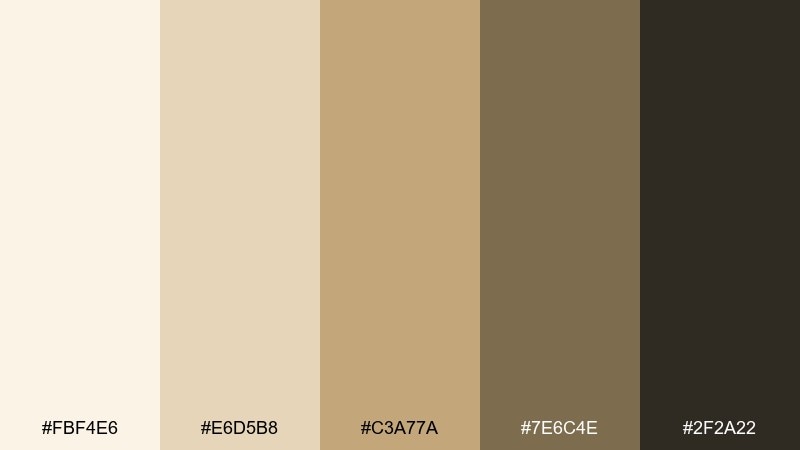 sunbleached bone wildlife safari color palette with hex codes
