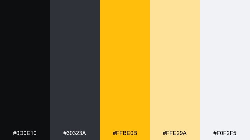 sunlit asphalt color palette with hex codes