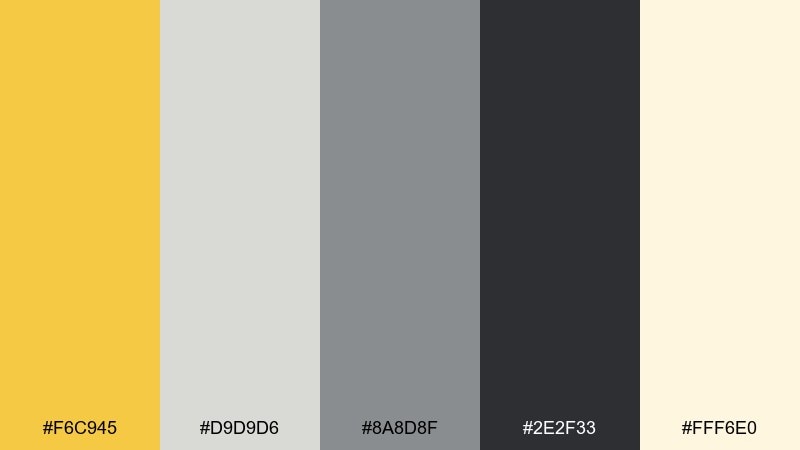 sunlit concrete color palette with hex codes