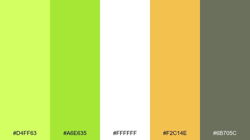 sunlit kitchen lime color palette with hex codes