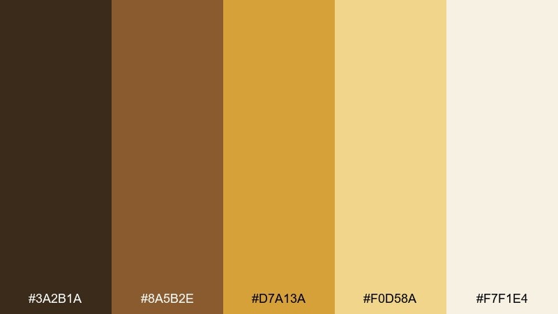 sunlit marigold art nouveau color palette with hex codes