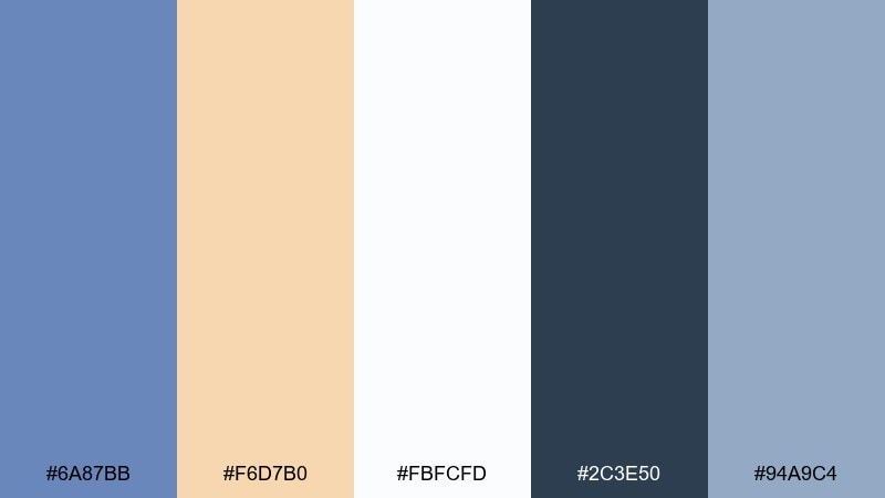 sunlit pier glaucous color palette with hex codes