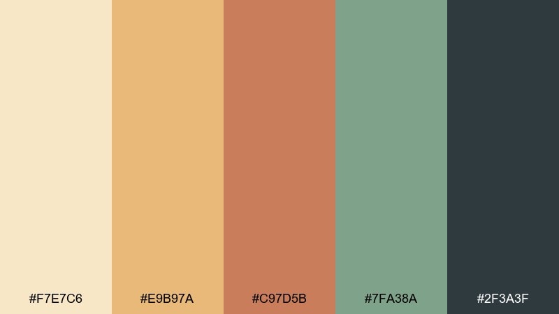 sunlit studio impressionist color palette with hex codes