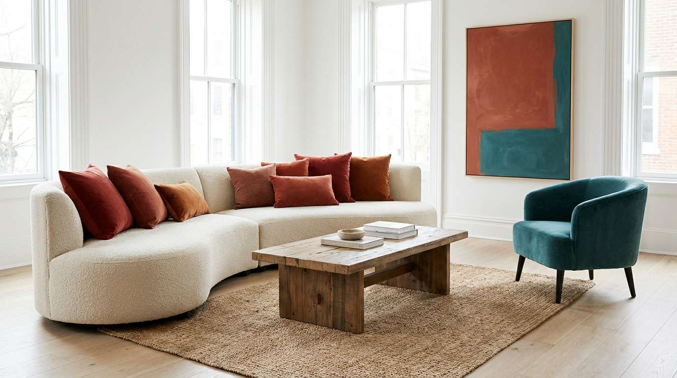 sunny living room accents