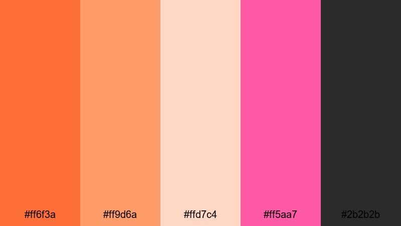 sunrise gelato logo color palette with hex codes