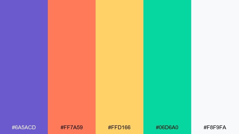 sunrise gradient slate blue color palette with hex codes