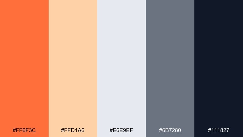 sunrise slate color palette with hex codes