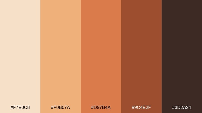 sunset antelope savannah color palette with hex codes