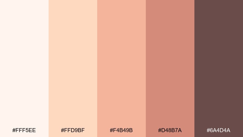 sunset boardwalk seashell color palette with hex codes