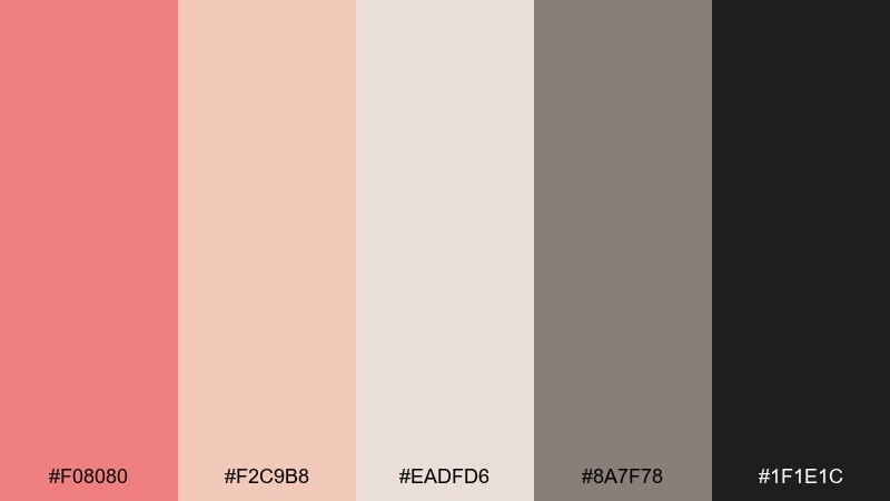 sunset linen living room light coral color palette with hex codes