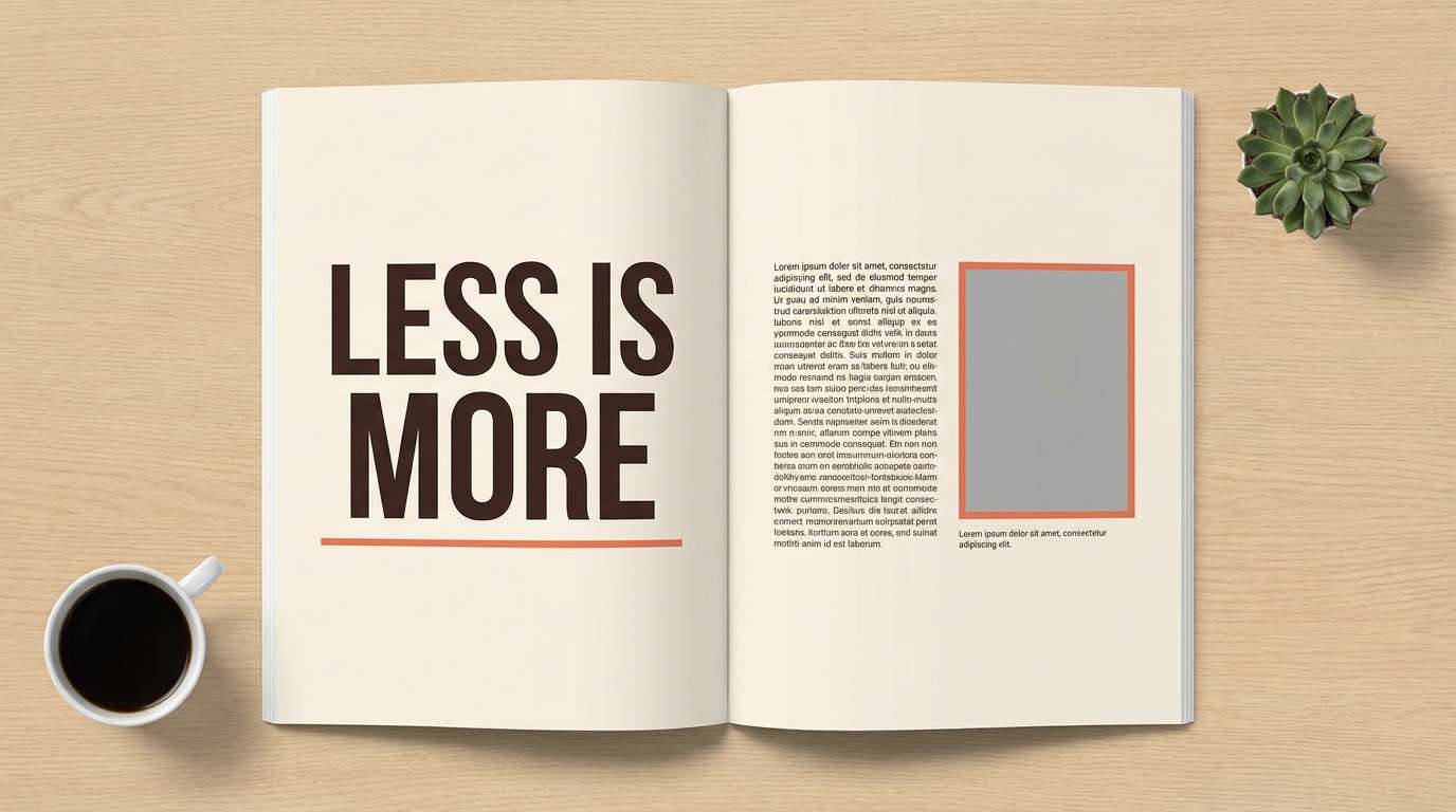 warm editorial layout in terracotta