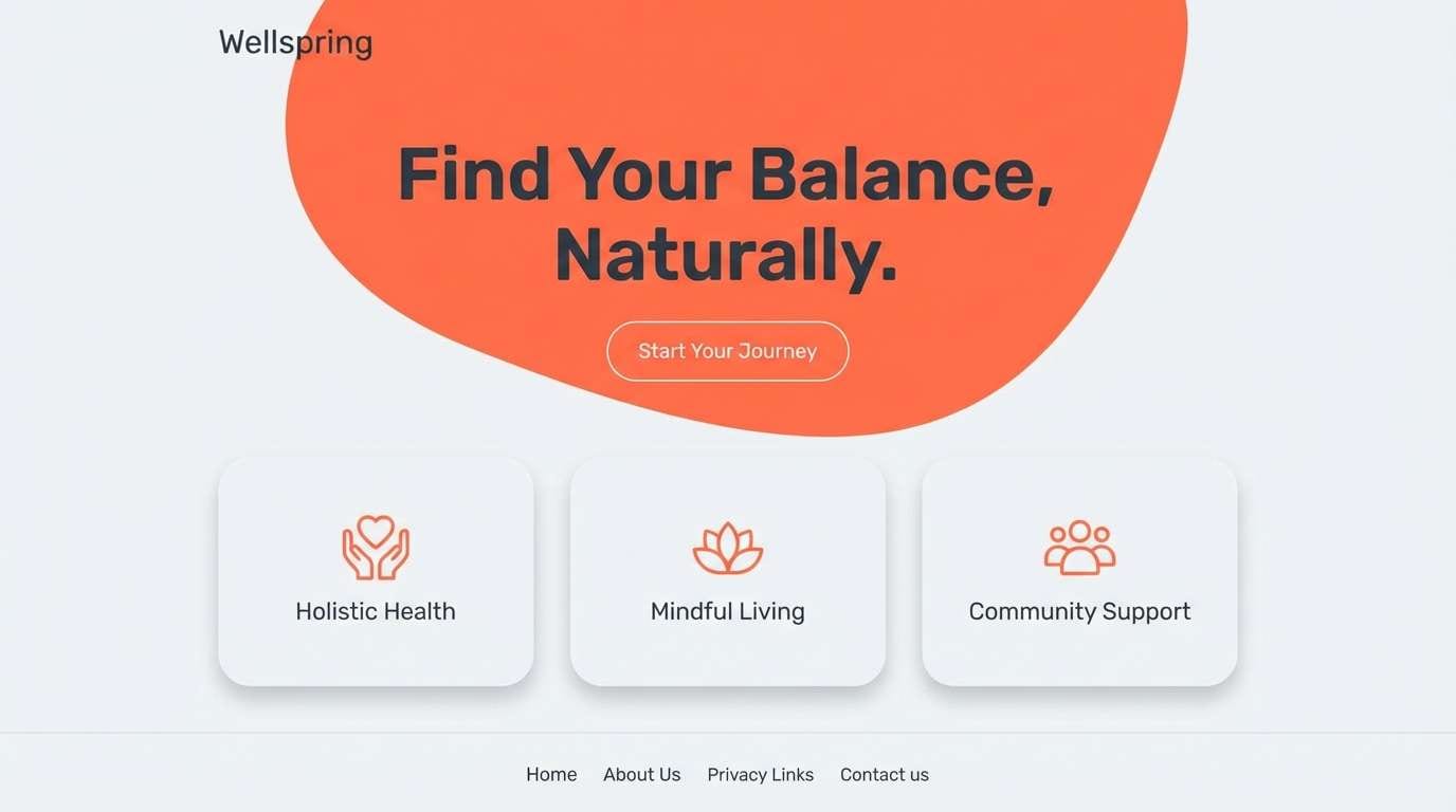 wellness ui in coral and slate