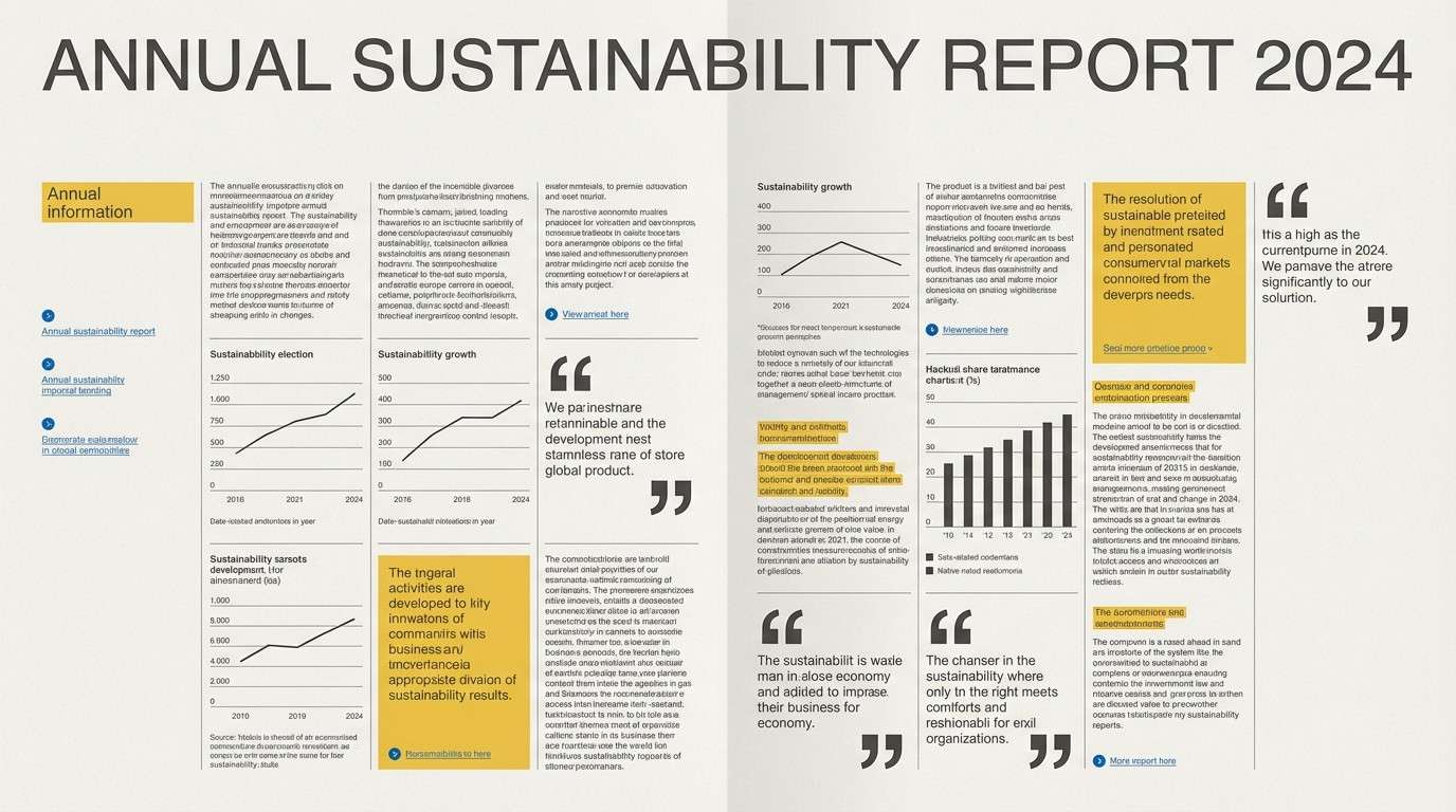 report layout with gold highlights