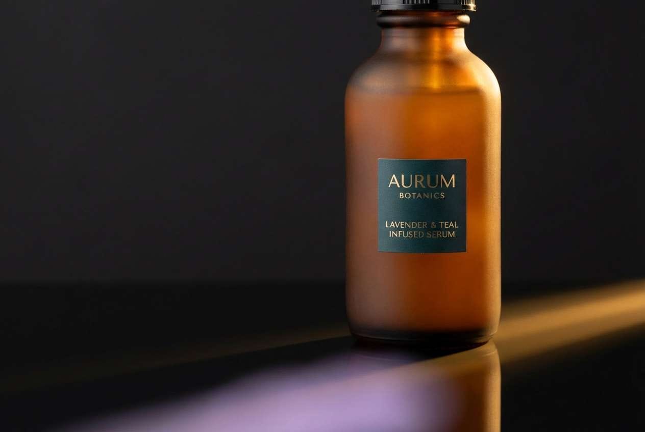 premium ad with gold on dark