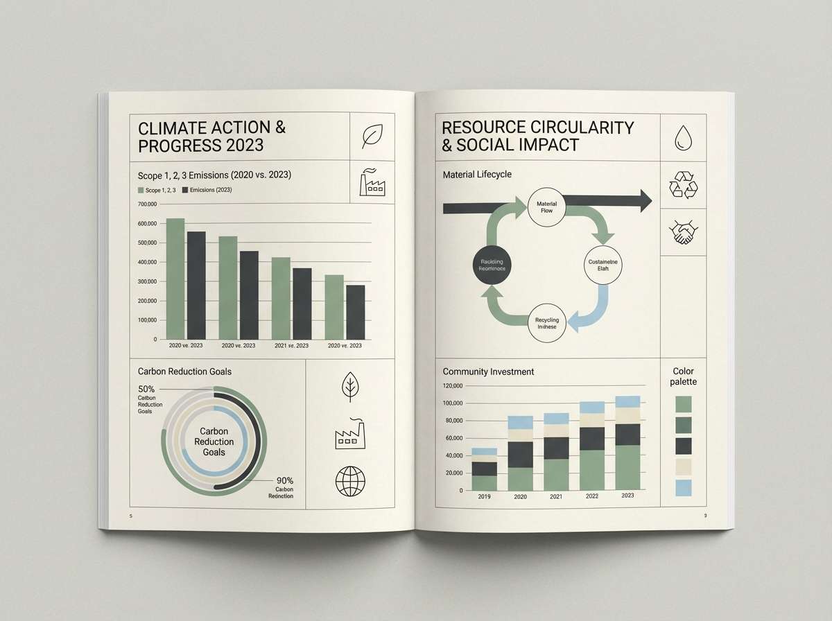 sustainability report spread