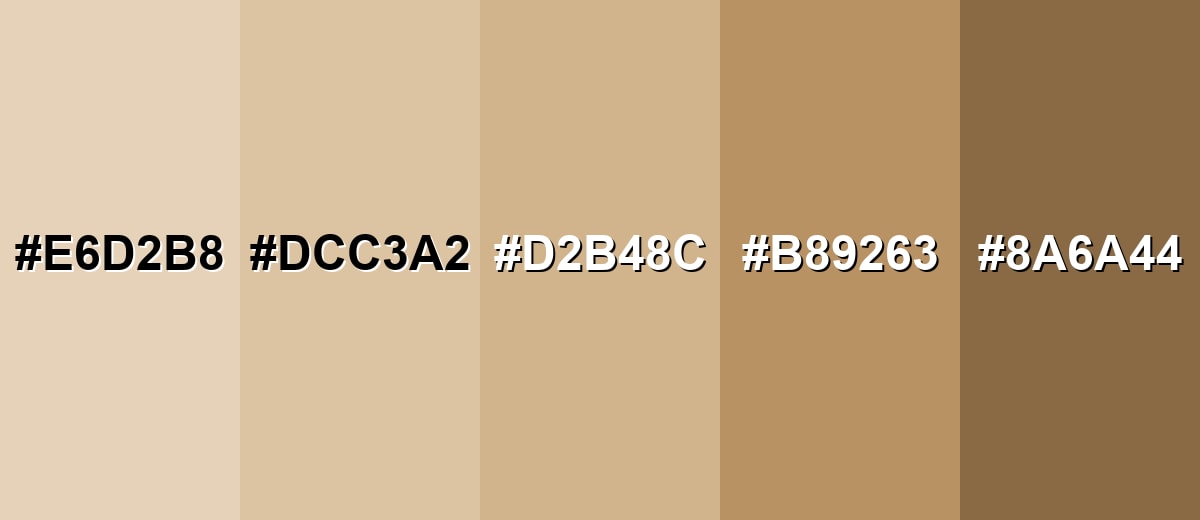 shades and variations of tan-color