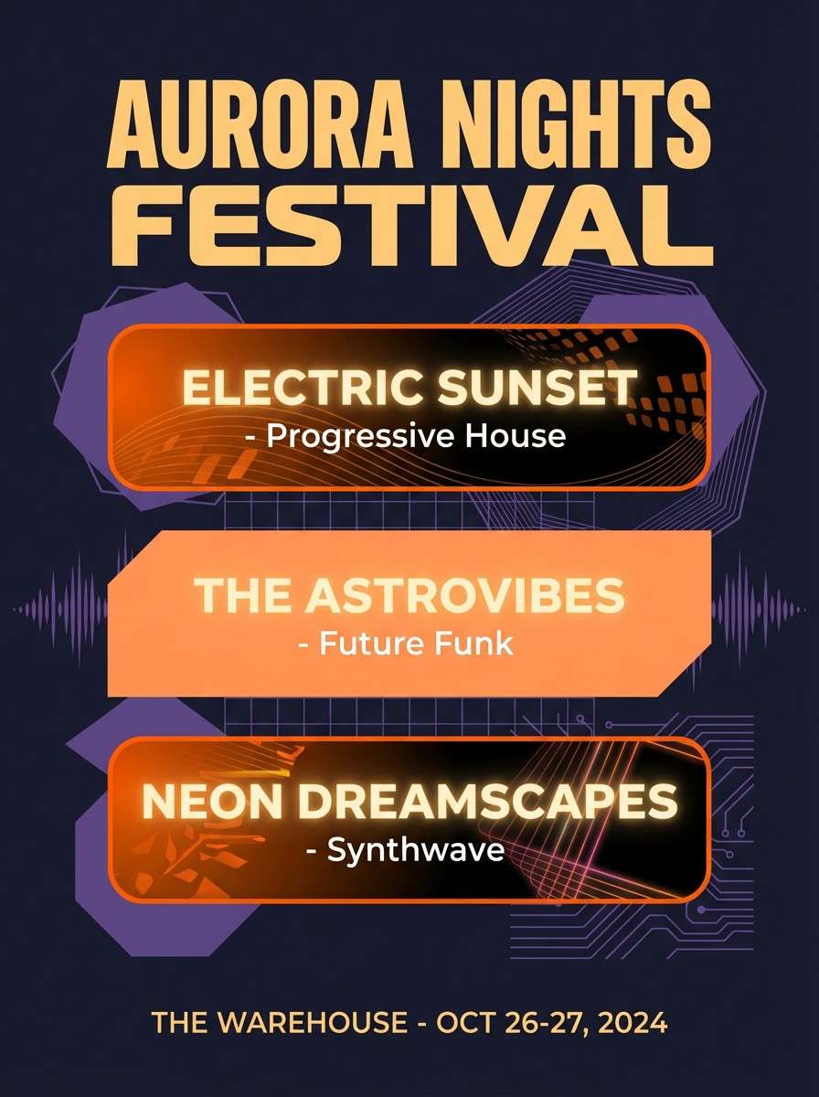 music festival flyer design