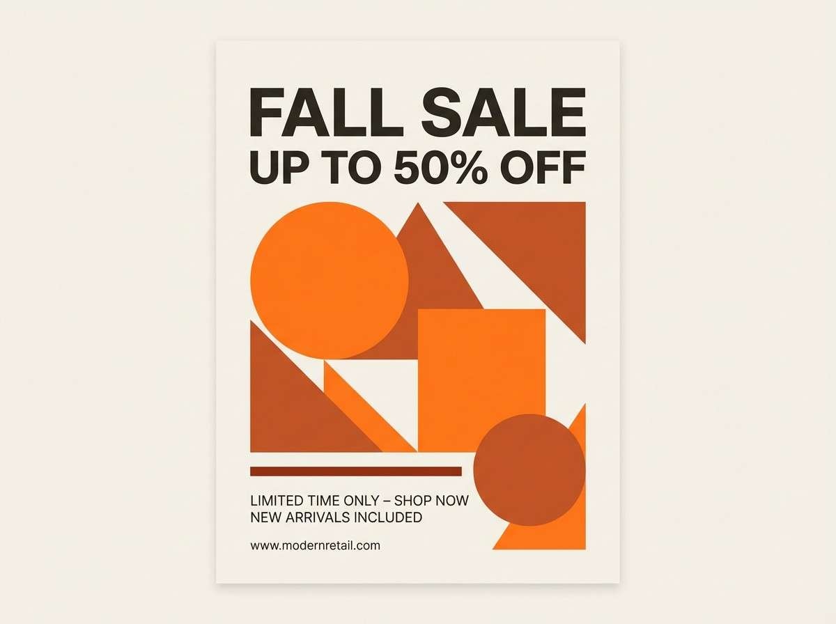 fall sale poster layout