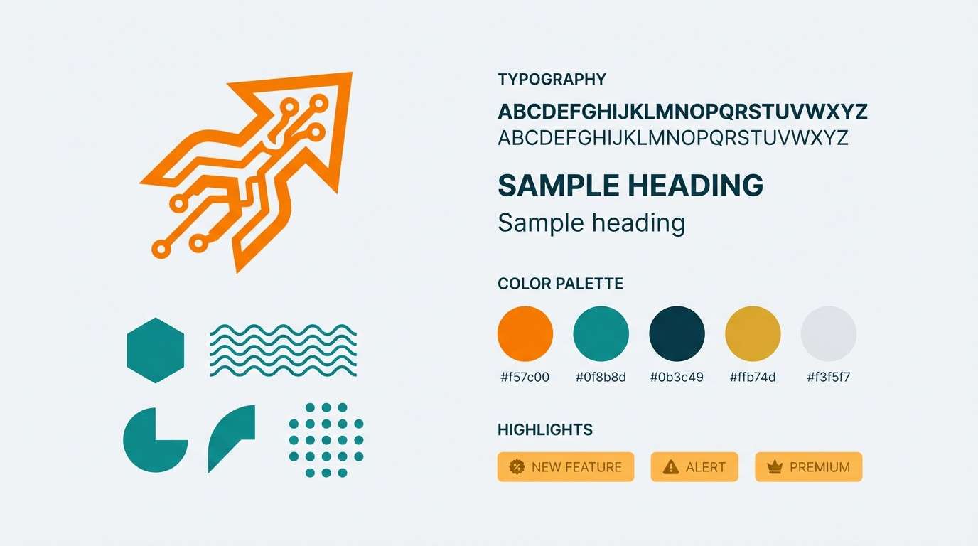 tech brand kit layout