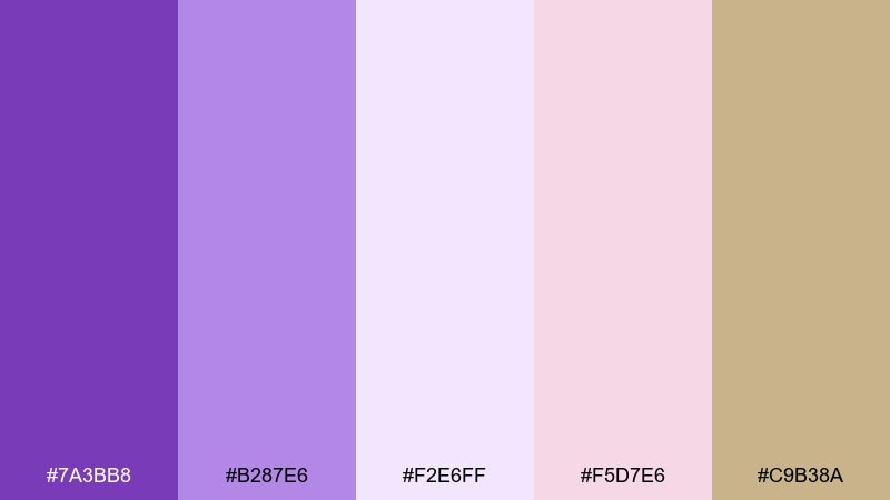 taro milk tea ube color palette with hex codes