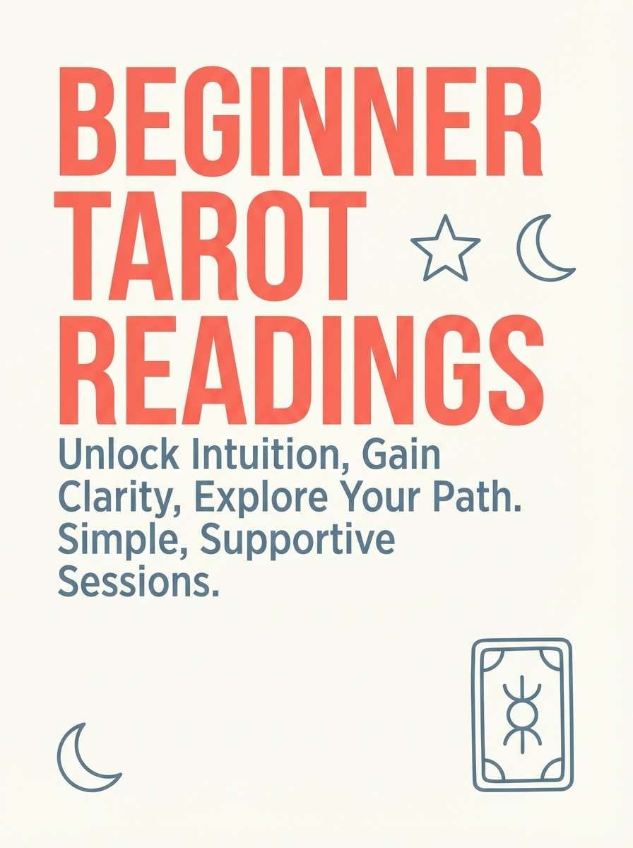 coral beginner tarot flyer