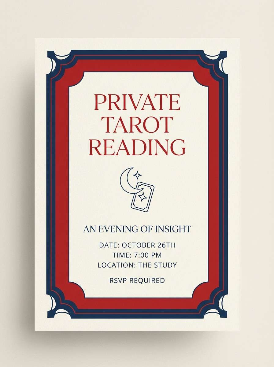 scarlet tarot invitation design