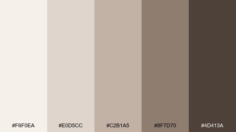taupe atelier neutral color palette with hex codes