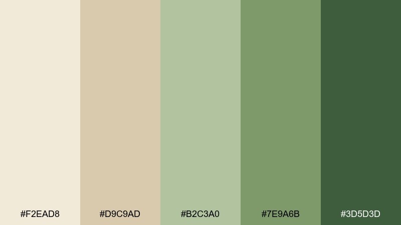tea garden color palette with hex codes