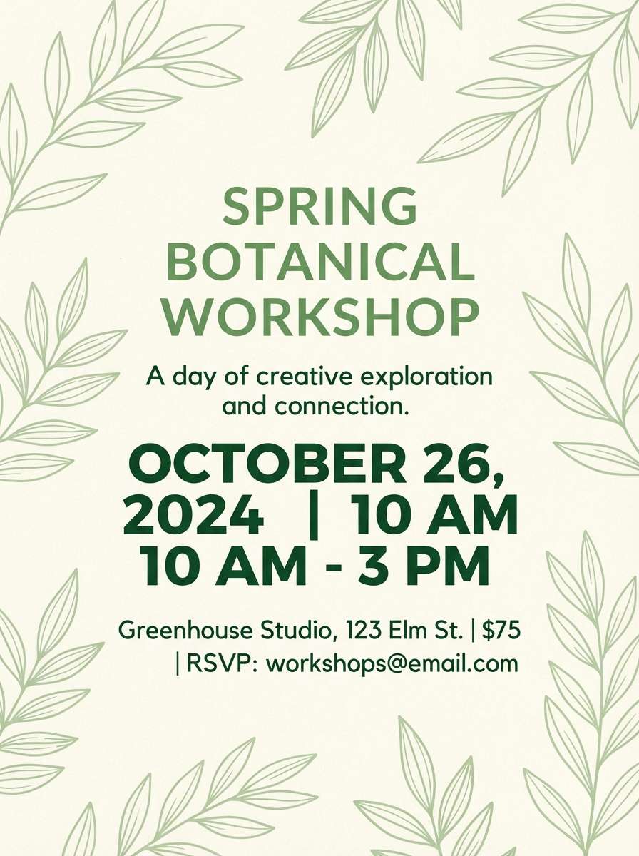 green workshop invitation