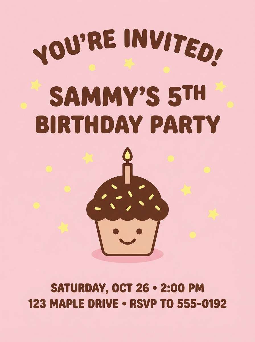 kids birthday invitation