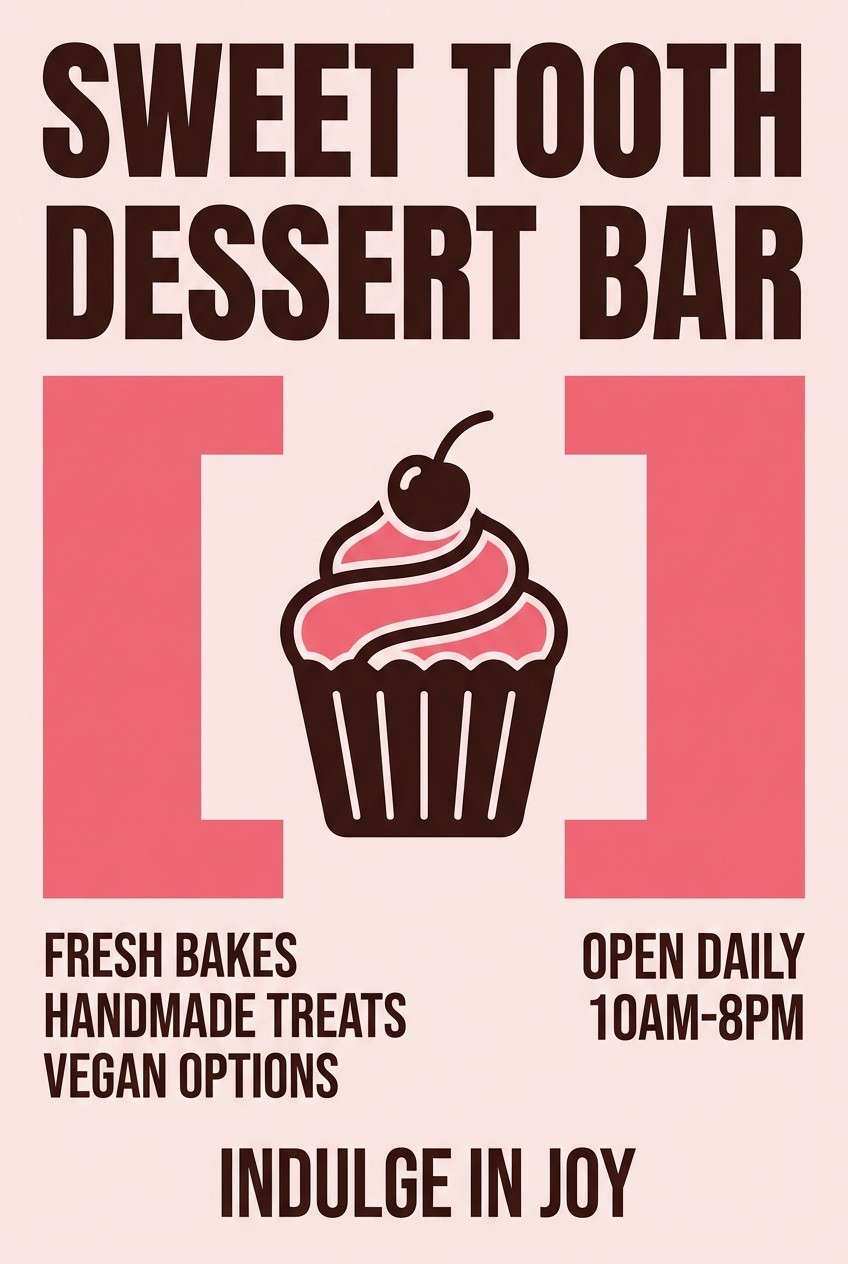 strawberry dessert poster