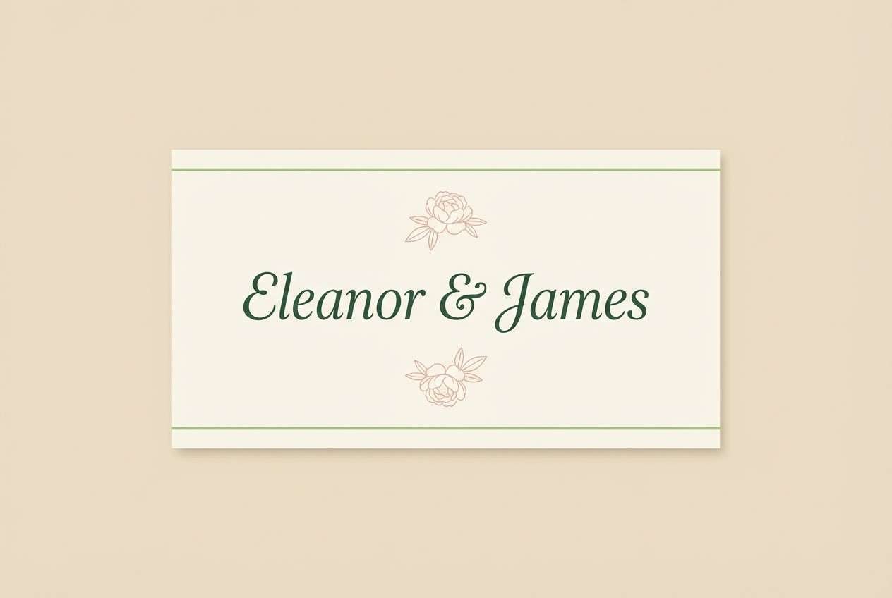 wedding place card