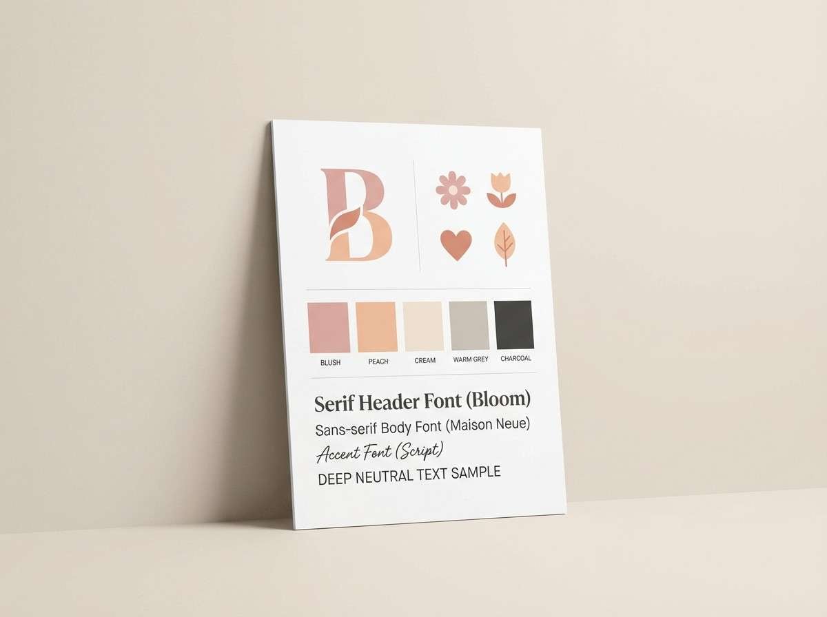 brand kit in blush peach