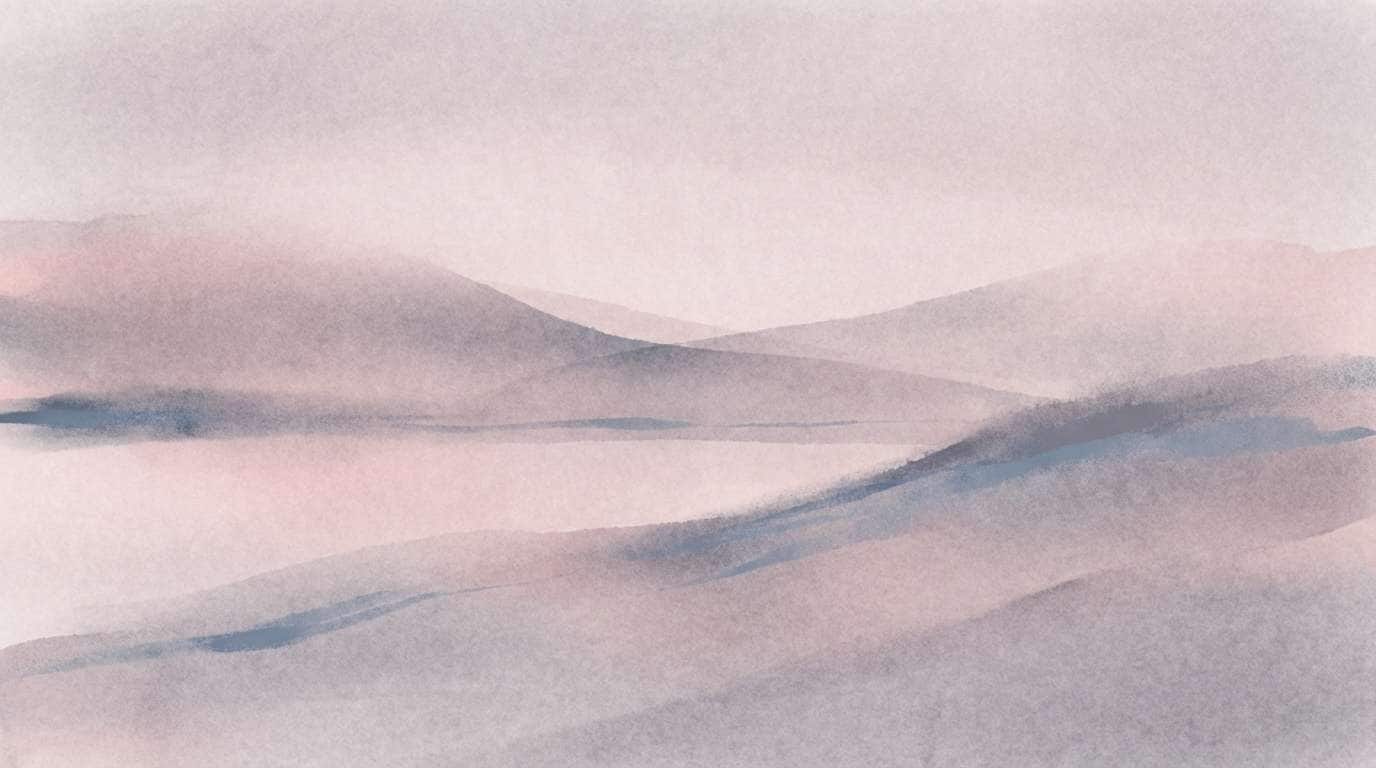 misty pink abstract landscape