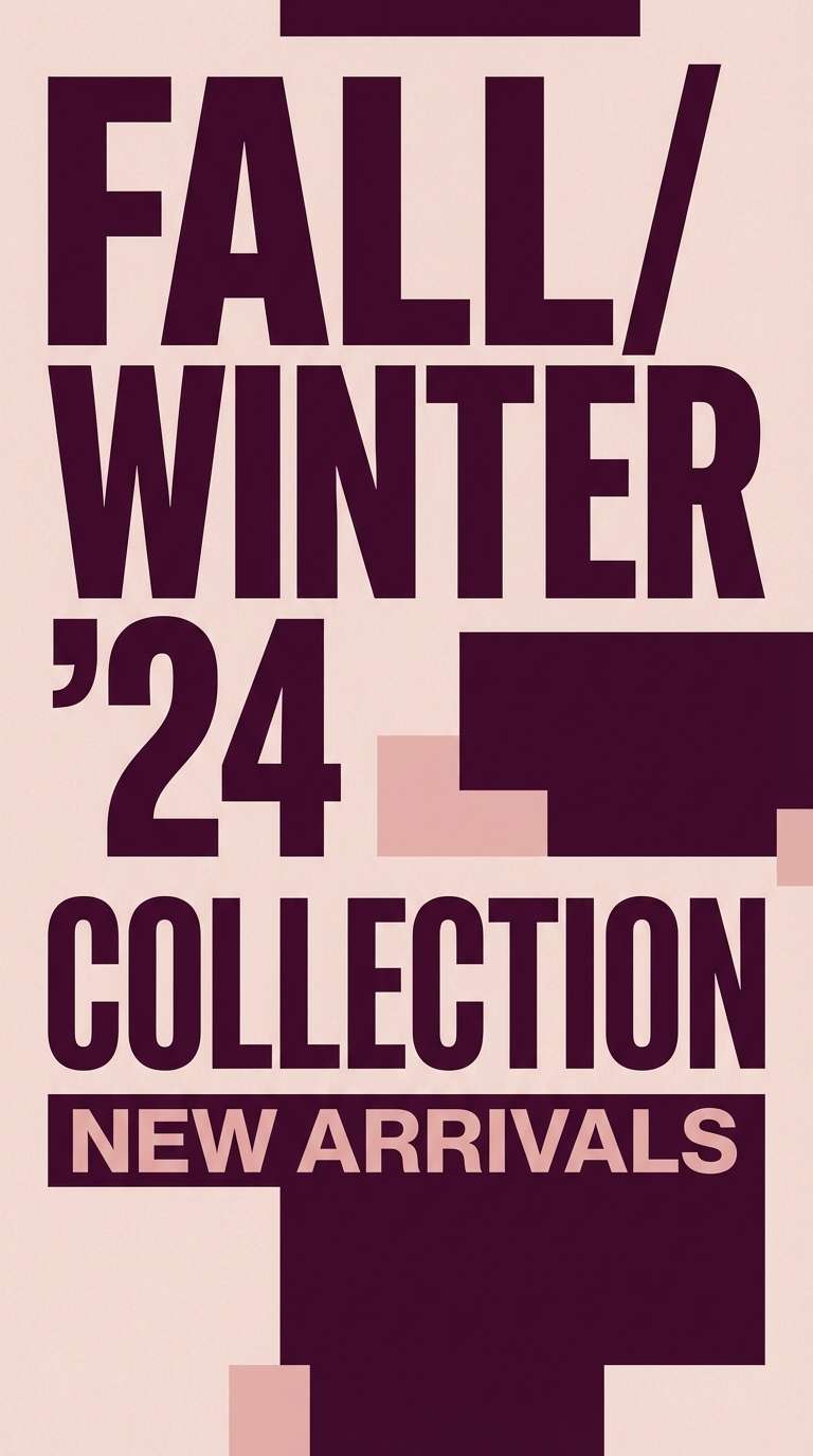 mauve fashion poster layout