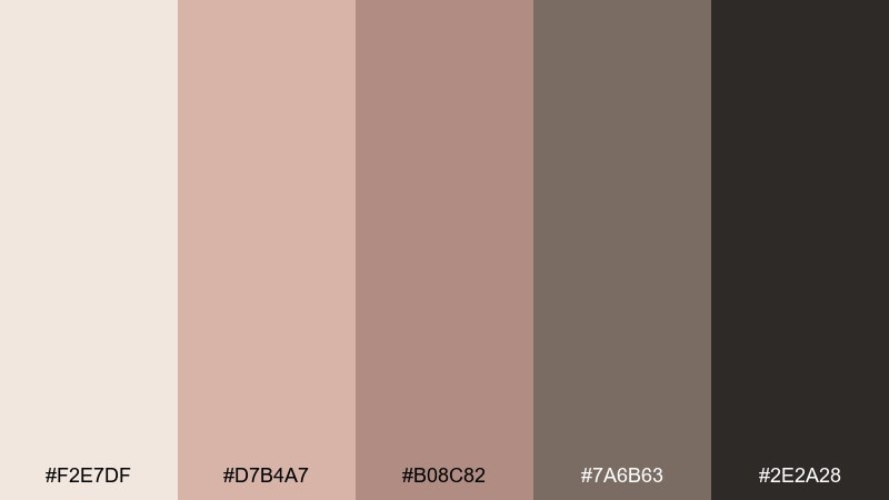 tea rose neutrals rose garden color palette with hex codes