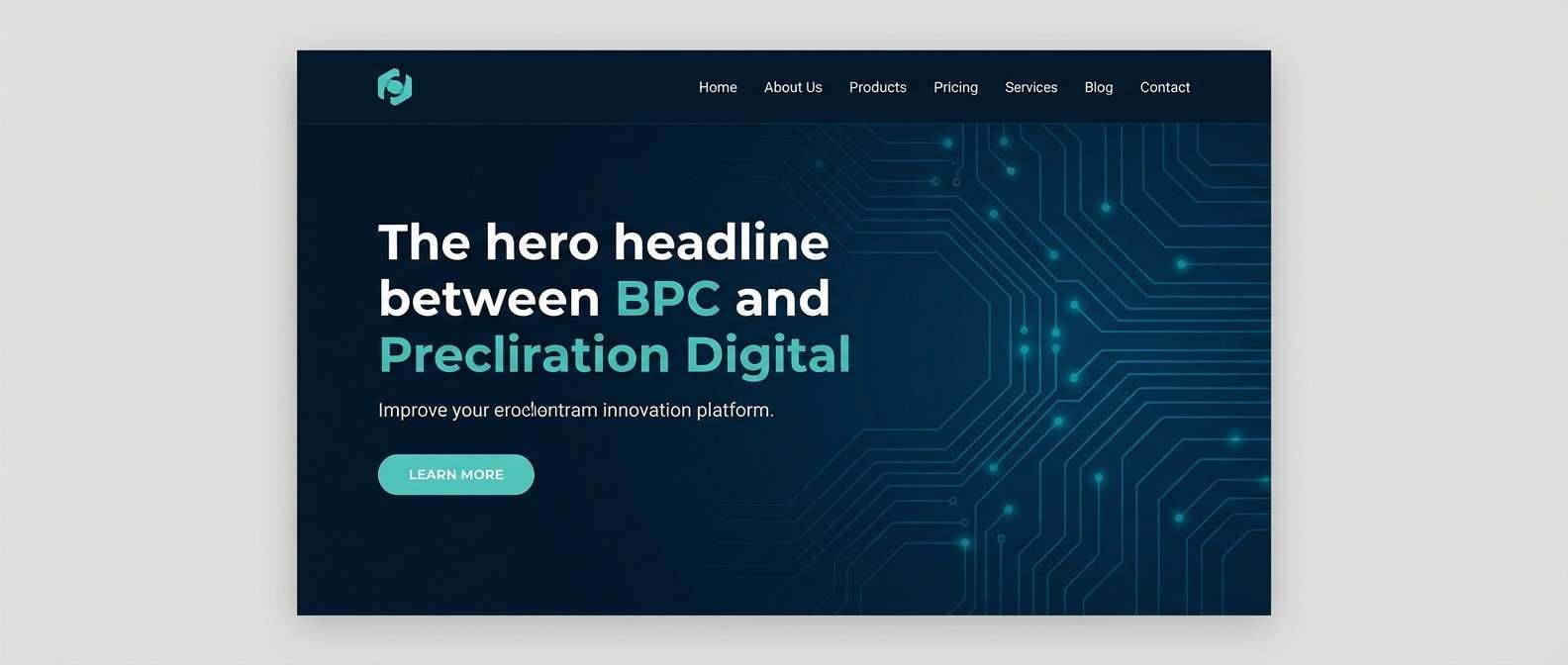 aqua ink website header