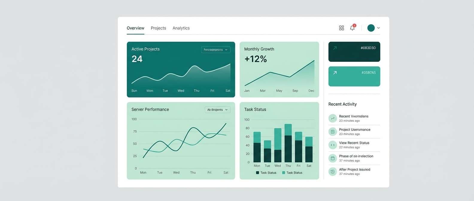 minted fjord ui dashboard