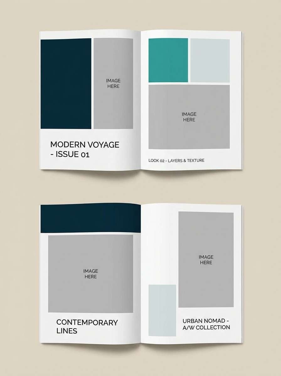 rainy harbor lookbook layout