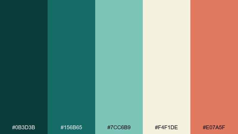teal chalkboard color palette with hex codes